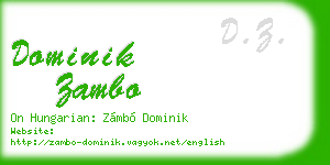 dominik zambo business card